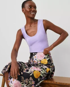 Petite Modern Scoop Neck Tank Top Radiant Amethyst 7 Petite Modern Scoop Neck Tank Top Radiant Amethyst -Anntaylor Shop 852543 1207 ALT2