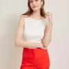 Petite Ribbed Sleeveless Button Top Winter White 1 Petite Ribbed Sleeveless Button Top Winter White -Anntaylor Shop 852693 9192