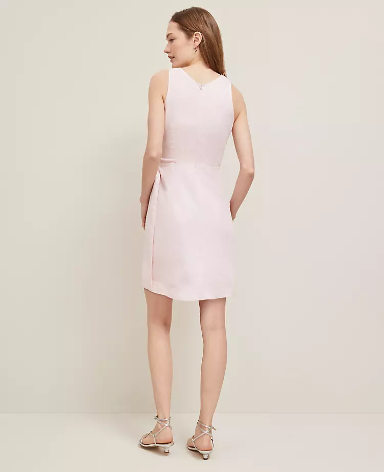 Petite Linen Blend V-NeckWrap Dress Potpourri 4 Petite Linen Blend V-NeckWrap Dress Potpourri - Image 2