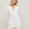 Petite Crinkled Belted Blazer White 2 Petite Crinkled Belted Blazer White -Anntaylor Shop 852735 9000
