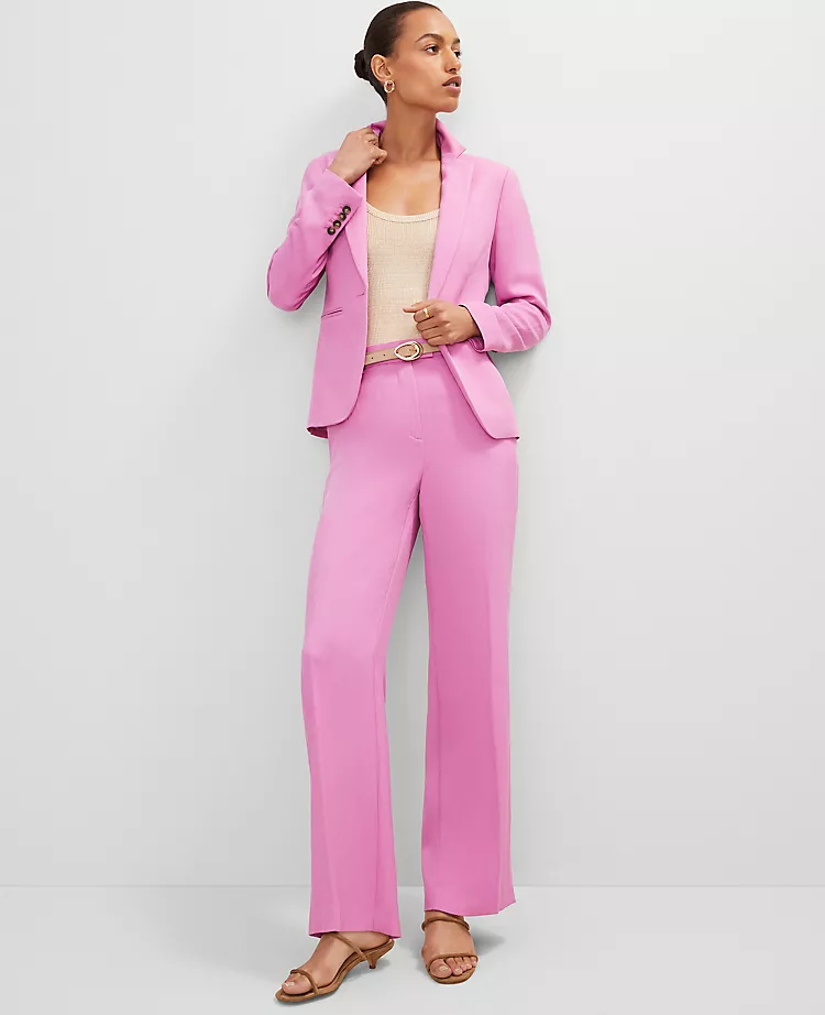 The Petite Straight Trouser In Twill Pink Orchid 3 The Petite Straight Trouser In Twill Pink Orchid