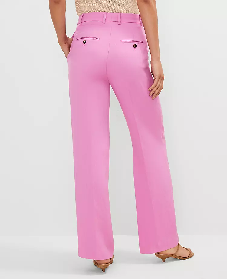 The Petite Straight Trouser In Twill Pink Orchid 5 The Petite Straight Trouser In Twill Pink Orchid - Image 3