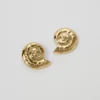 Textured Shell Stud Earrings Goldtone -Anntaylor Shop 852889 018627