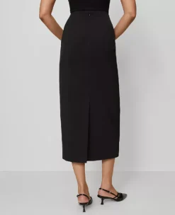 Fluid Crepe Pocket Midi Skirt Black 7 Fluid Crepe Pocket Midi Skirt Black -Anntaylor Shop 852911 2222 ALT2