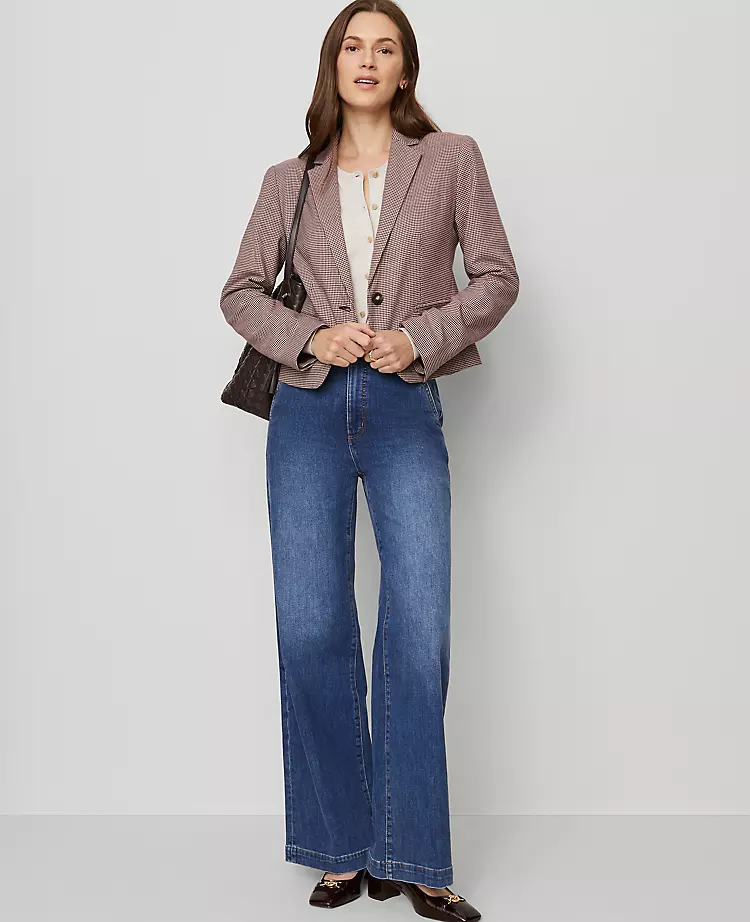 The Newbury Blazer In Houndstooth Poised Plum 5 The Newbury Blazer In Houndstooth Poised Plum - Image 3