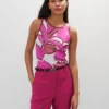 Petite Floral Knit Shell Rose Violet 1 Petite Floral Knit Shell Rose Violet -Anntaylor Shop 852943 8021