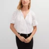 Petite Eyelet Bubble Hem Blouse White 1 Petite Eyelet Bubble Hem Blouse White -Anntaylor Shop 852969 9000