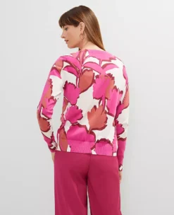 Petite Floral Ann Cardigan Rose Violet 6 Petite Floral Ann Cardigan Rose Violet -Anntaylor Shop 852990 523880 ALT1