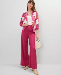 Petite Floral Ann Cardigan Rose Violet 7 Petite Floral Ann Cardigan Rose Violet -Anntaylor Shop 852990 523880 ALT2