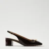 Horsebit Patent Pumps Brown Stone -Anntaylor Shop 853019 6739