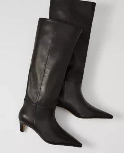 Leather Tall Boot Black -Anntaylor Shop 853020 2222 ALT1