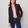 The One-Button Blazer Classic Burgundy -Anntaylor Shop 853031 019903