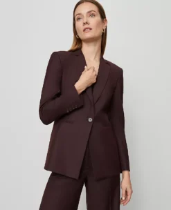 The One-Button Blazer Classic Burgundy -Anntaylor Shop 853031 019903 ALT3