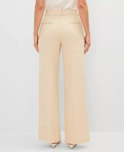 The Petite Perfect Wide-Leg Pant - Curvy Fit Sands Edge -Anntaylor Shop 853047 8924 ALT1