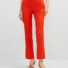 The Petite Eva Ankle Pant In Linen Blend — Curvy Fit Red Pepper