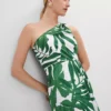 Petite Satin One Shoulder Midi Dress Leafy Green 1 Petite Satin One Shoulder Midi Dress Leafy Green -Anntaylor Shop 853121 520958