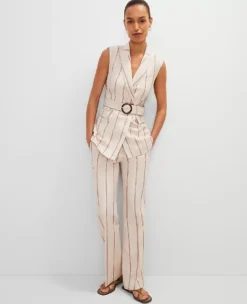 The Petite Jayne Trouser In Pinstripe Flax 7 The Petite Jayne Trouser In Pinstripe Flax -Anntaylor Shop 853133 519986