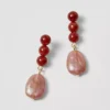 Acetate Drop Earrings Moroccan Red -Anntaylor Shop 853286 5535