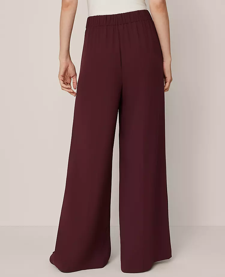 The Dramatic Wide-Leg Crepe Pant Poised Plum 5 The Dramatic Wide-Leg Crepe Pant Poised Plum - Image 3