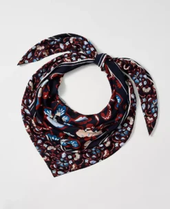 Floral Square Scarf Night Sky