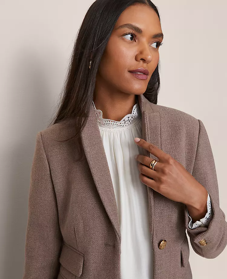 The Petite Greenwich Blazer Cardamom Heather 3 The Petite Greenwich Blazer Cardamom Heather