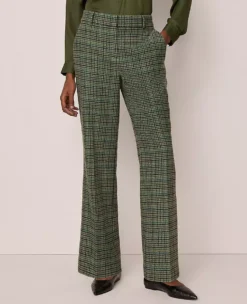 The Jayne Trouser In Houndstooth Muted Moss 7 The Jayne Trouser In Houndstooth Muted Moss -Anntaylor Shop 853413 522701 ALT1