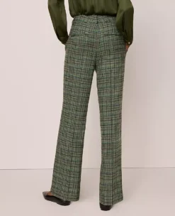 The Jayne Trouser In Houndstooth Muted Moss 8 The Jayne Trouser In Houndstooth Muted Moss -Anntaylor Shop 853413 522701 ALT2