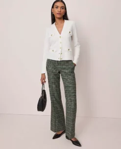 The Jayne Trouser In Houndstooth Muted Moss 9 The Jayne Trouser In Houndstooth Muted Moss -Anntaylor Shop 853413 522701 ALT3
