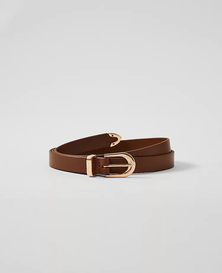 Skinny Leather Belt Rich Cognac 3 Skinny Leather Belt Rich Cognac