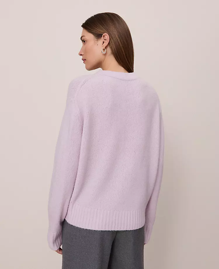 Petite Weekend Collection Cozy Crew Neck Sweater Lavender Frost 4 Petite Weekend Collection Cozy Crew Neck Sweater Lavender Frost - Image 2