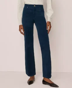 The High Rise Corduroy Pant Moonlit Backdrop 6 The High Rise Corduroy Pant Moonlit Backdrop -Anntaylor Shop 853425 019811 ALT1