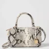 Snake Print Mini Crossbody Bag Black -Anntaylor Shop 853429 2222