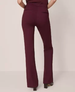 The Petite Skinny Flare Pant In Ponte Poised Plum -Anntaylor Shop 853457 9536 ALT2