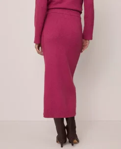 Petite Weekend Collection Ribbed Sweater Skirt Strawberry Shortcake -Anntaylor Shop 853495 019818 ALT2