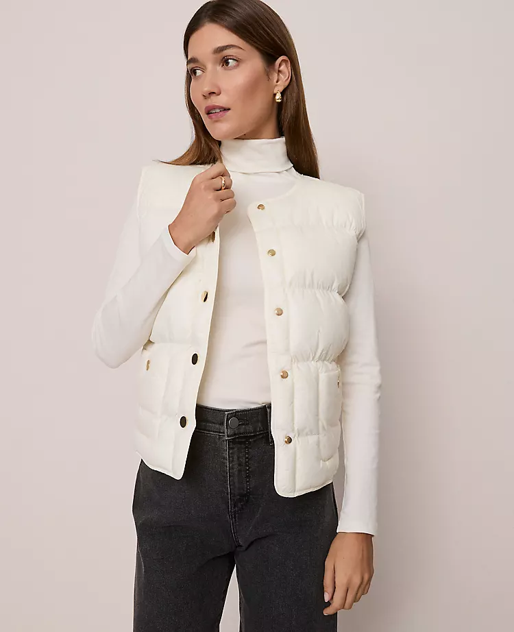 Weekend Collection Quilted Vest Winter White 3 Weekend Collection Quilted Vest Winter White