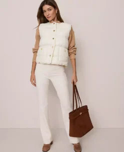 Weekend Collection Quilted Vest Winter White 8 Weekend Collection Quilted Vest Winter White -Anntaylor Shop 853526 9192 ALT2