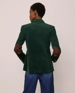 The Petite Hutton Blazer In Corduroy Pine Grove -Anntaylor Shop 853531 8481 ALT1