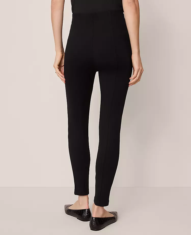 The Seamed Button Legging In Ponte Black 5 The Seamed Button Legging In Ponte Black - Image 3