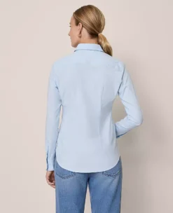 Petite Perfect Shirt Cloudless Day 6 Petite Perfect Shirt Cloudless Day -Anntaylor Shop 853589 019800 ALT1