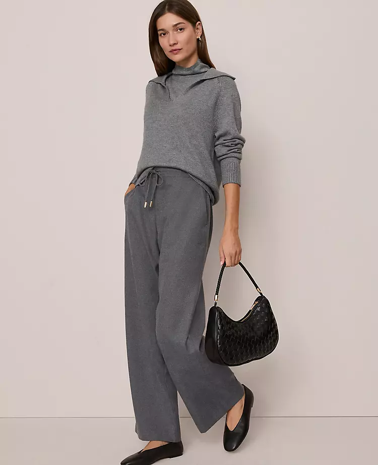Petite Weekend Collection Wide-Leg Jogger Pant Dusk Grey Melange 3 Petite Weekend Collection Wide-Leg Jogger Pant Dusk Grey Melange