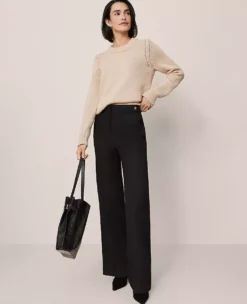 The Petite Tailored Wide-Leg Trouser Black