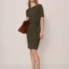 Petite Weekend Collection Tie Waist Shift Dress Night Safari -Anntaylor Shop 853707 7227