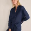 Haven Well Within The Daily Shirt In Linen Night Navy -Anntaylor Shop 854143 1040