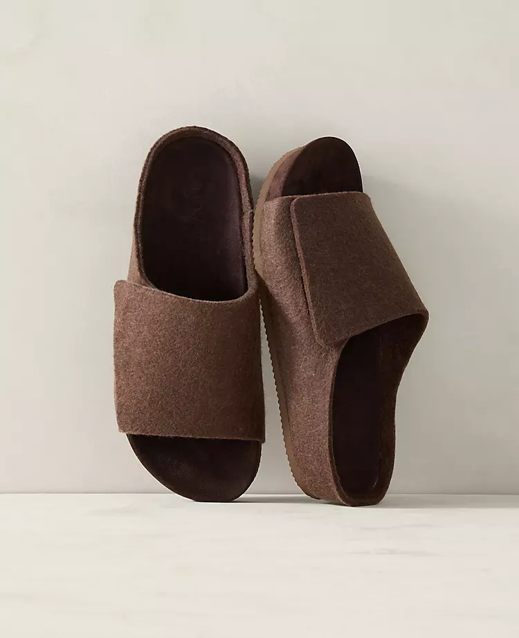 Haven Well Within Felted Wool Slides Marl Brown Heather 3 Haven Well Within Felted Wool Slides Marl Brown Heather