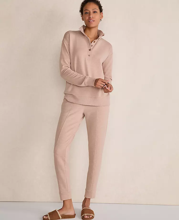 Haven Well Within Fleece Pintuck Joggers Desert Clay Heather 3 Haven Well Within Fleece Pintuck Joggers Desert Clay Heather