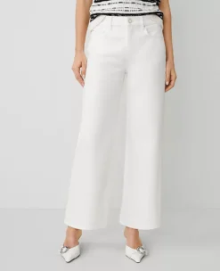 The Wide-Leg Crop Jean White -Anntaylor Shop 856771 9000 ALT1
