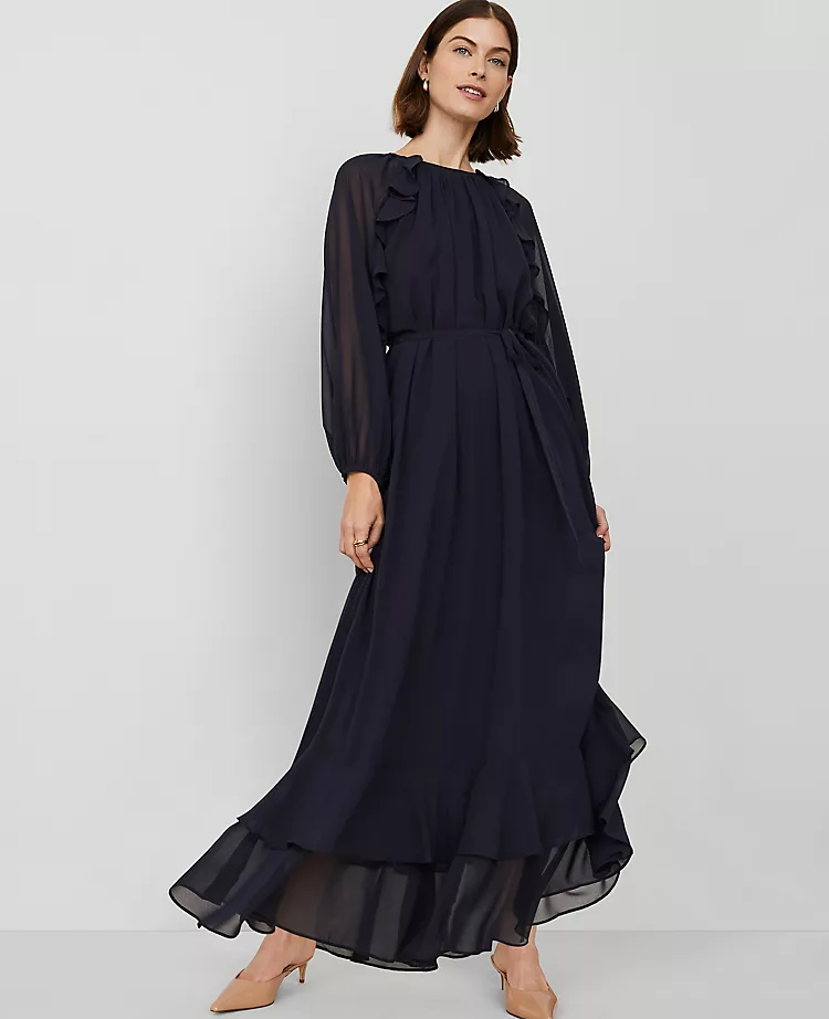 Petite Chiffon Swing Maxi Dress Night Sky 4 Petite Chiffon Swing Maxi Dress Night Sky - Image 2