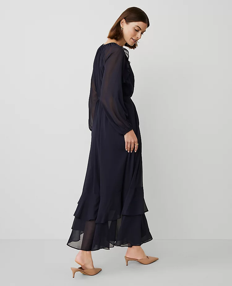 Petite Chiffon Swing Maxi Dress Night Sky 5 Petite Chiffon Swing Maxi Dress Night Sky - Image 3