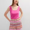Square Neck Tank Top Rose Violet -Anntaylor Shop 856910 8021