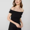 Petite Smocked Off-The-Shoulder Top Black 2 Petite Smocked Off-The-Shoulder Top Black -Anntaylor Shop 856964 2222